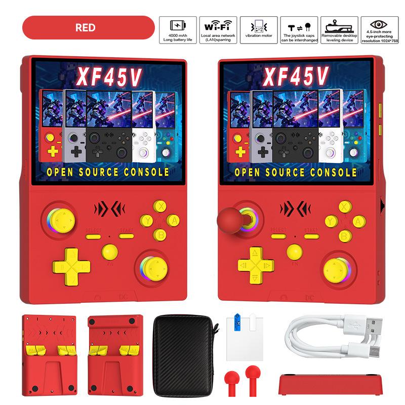 Ручная игровая консоль XF45V: 4,5-дюймовый экран, ОС Linux, Классические игры FC и PSP, Открытый исходный код