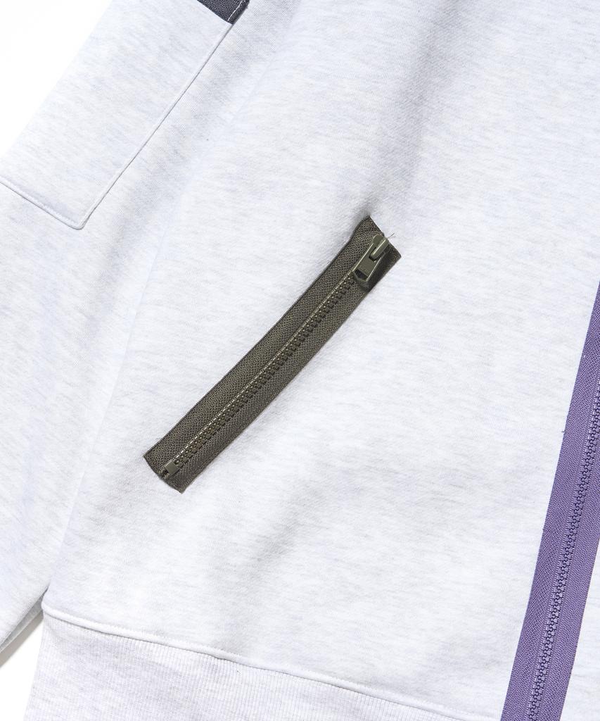 Худи на молнии Stigma Oversized Белый меланж