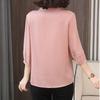 Shirt Women's Fashion Small Shirt Middle Age Loose Thin Medium Sleeve Top Women's Shirt Fashion