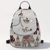 Retro Backpack Women's Canvas Everything Hand Woven Fabric Flower Backpack Light Simple Female College Student Bag