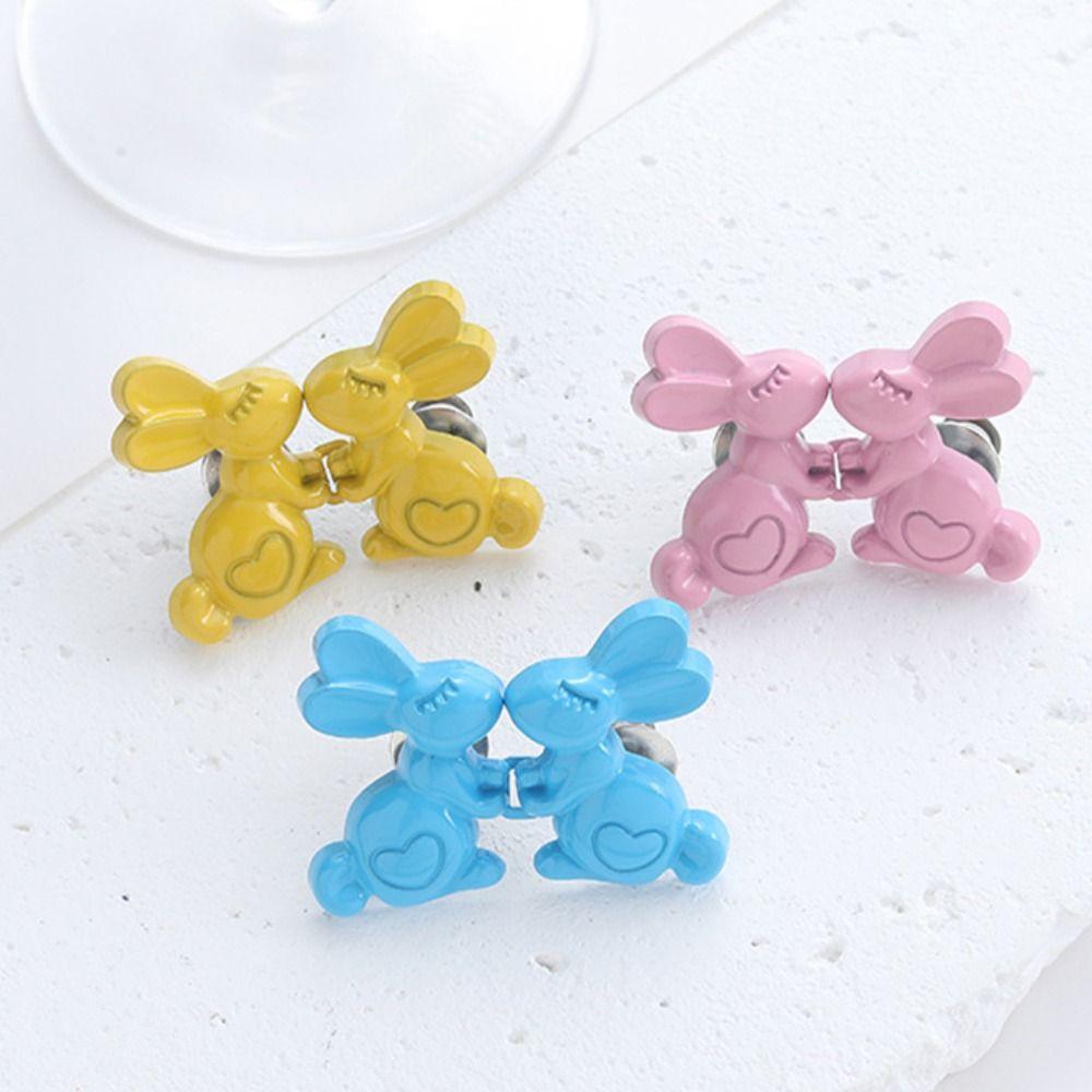 Holding Hands Heart Rabbit Pants Button Tightener Jean Buttons for Loose Jeans Waist Accessories