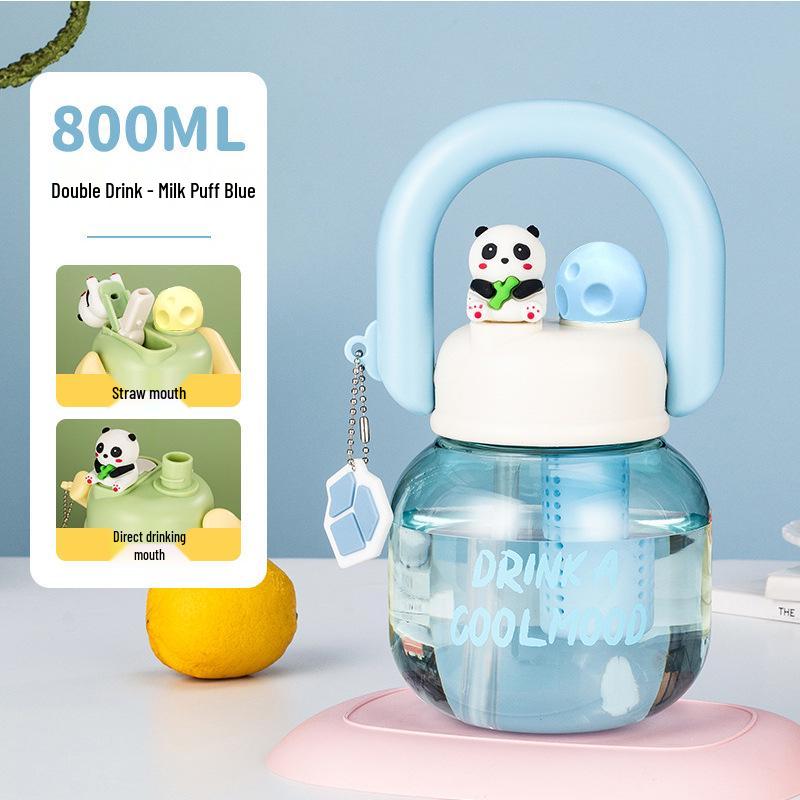 Summer Celebrity Large Capacity Insulated Tumbler - Cartoon Ice Buster Straw Cup for Kids