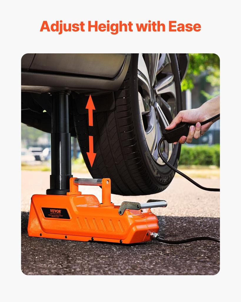 Electric Car Jack 15 Tons /33000 lbs Portable Jack kit with LED Light