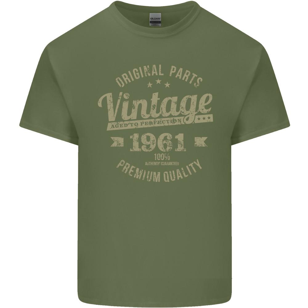 Vintage Year 64th Birthday 1961 Mens Light Cotton T-Shirt Military Green Unisex T-Shirt