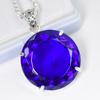 A Grade 113.55 Ct CERTIFIED Blue Topaz 925 Sterling Silver Unique Round Pendant MY-PD-136-NS