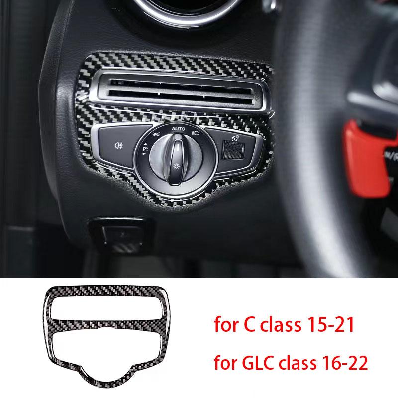 Для Mercedes Benz C GLC Class W205 X253 из настоящего углеродного волокна, аксессуары для интерьера автомобиля, украшение с центральным управлением