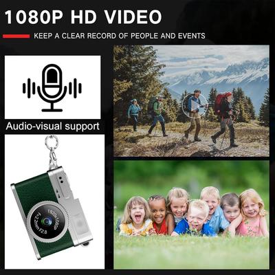 Камера-брелок 1080P Ретро цифровая камера Мини-камера Карманная фотокамера Фото-видео рекордер с 0,96-дюймовым экраном