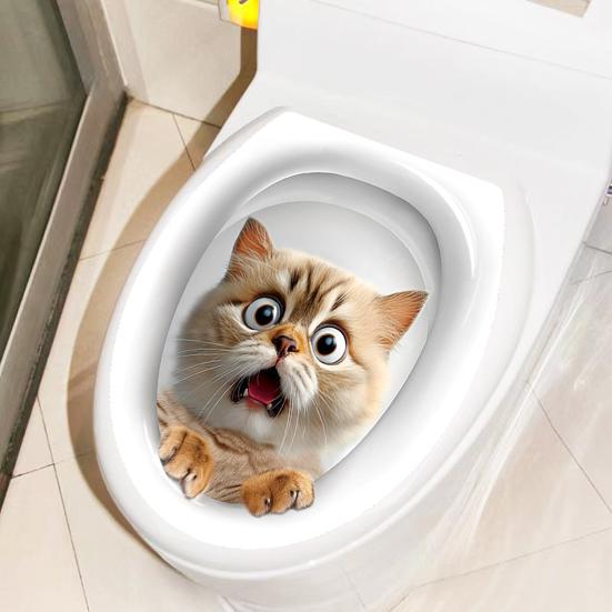 Имитация кошачьего туалета наклейка водонепроницаемая съемная самоклеящаяся ПВХ стена для гостиной ванной комнаты