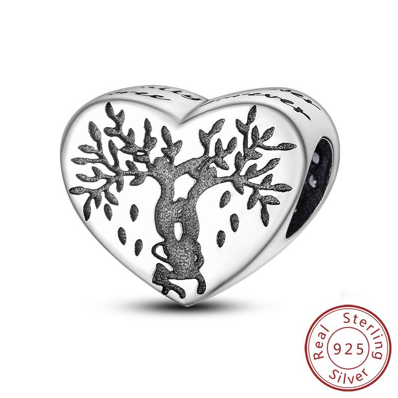 Шарм Подвеска Медь Дерево Жизни Любовь Счастливая Семья Шарм Бусина Подходит для Оригинального Браслета Ожерелья DIY Ювелирные Изделия для Женщин