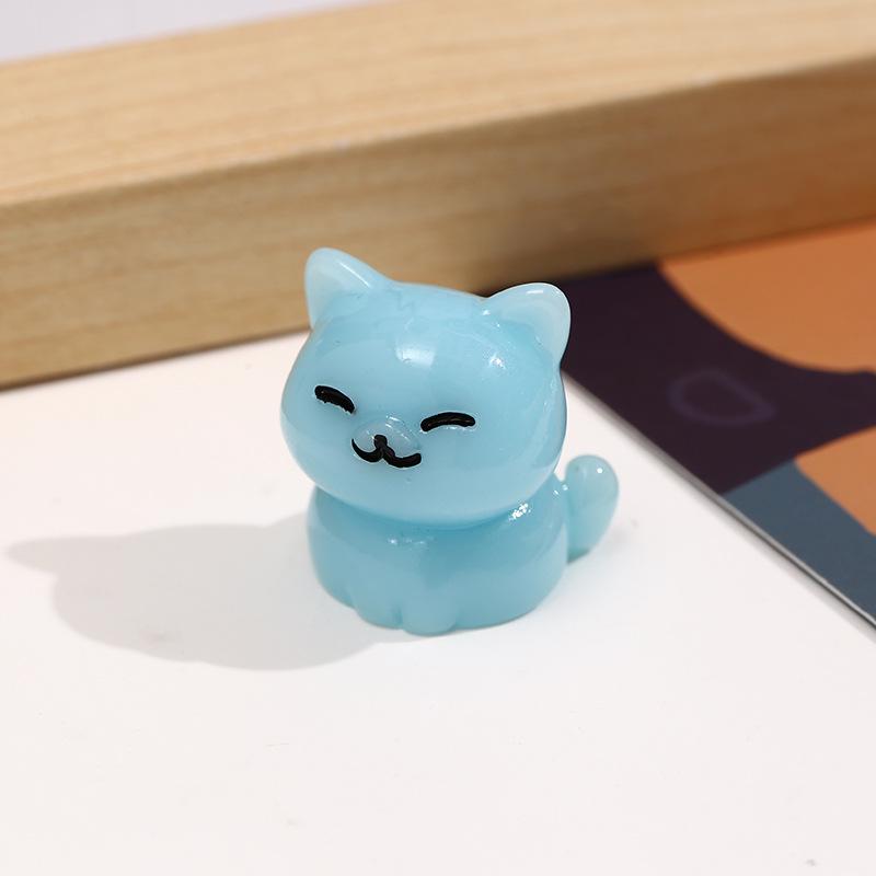 3D Милая фигурка кота из смолы оранжевого цвета - Украшение для рабочего стола и автомобиля