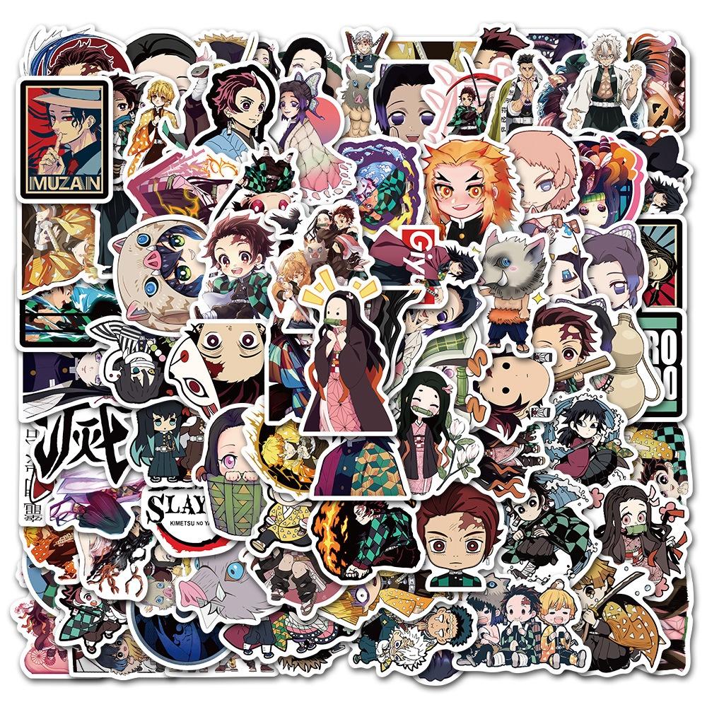 100 штук японских аниме-стикеров с граффити Hunter X Hunter Haikyuu Demon Slayer И многое другое!