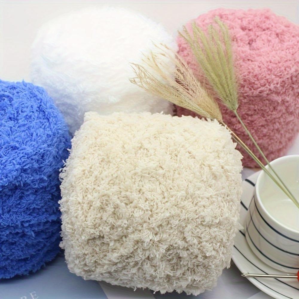 3 шт. мягкая полиэстеровая пряжа из синели, 100% чистая, толстая, удобная для вязания крючком и спицами своими руками, идеально подходит для шарфов, свитеров, одеял, светло-фиолетового/желтого/розового цвета