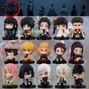 Demon Slayer Q Version Mini Action Figures - Anime Ghost Tanjiro Nidouzi Inosuke Zenizu Sitting Model Toy Doll Gift