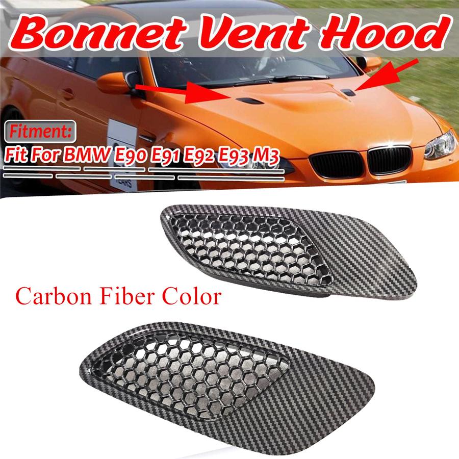 Front Bonnet Vent Hood Cover Carbon Fiber Color For BMW E90 E91 E92 E93 M3 Type