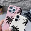 Для iPhone 16 Pro Max 16E 15 14 Pro 13 12 11 Чехол для телефона Рисунок кокосовой пальмы Тонкий Мягкий ТПУ Противоударный Матовый Чехол-бампер