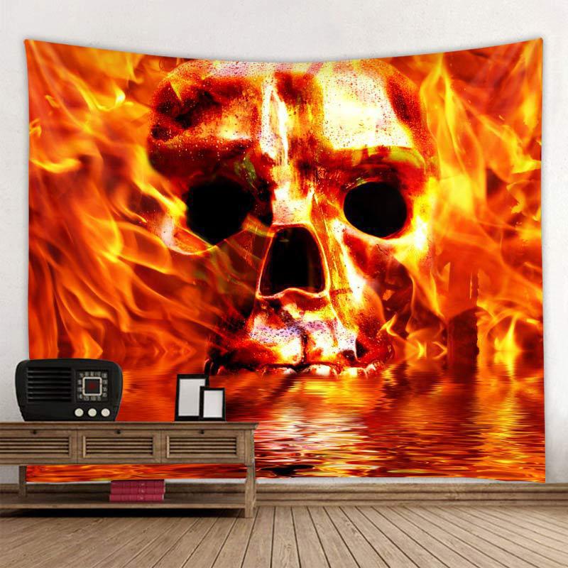 Happy Halloween Tapestry Wall Hanging Home Decor Horror Pumpkin Blanket Witch Aesthetics Living Room Tapestry Decoration