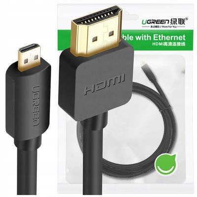 Кабель Micro Hdmi - Hdmi Ugreen 4K 3D 2М (Черный)