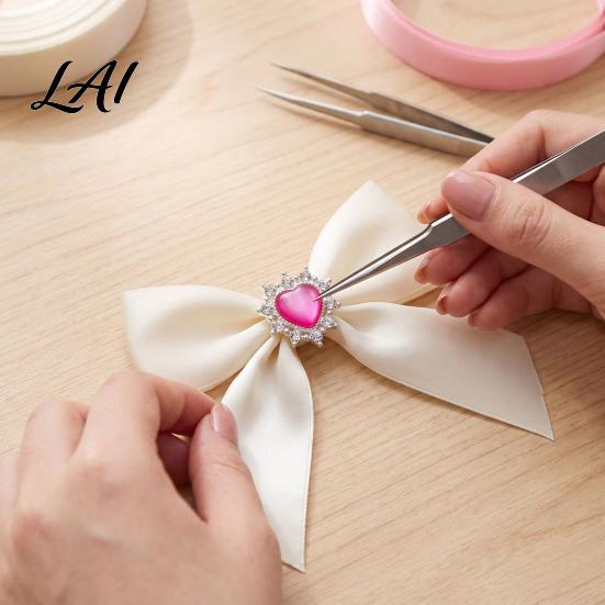Clothing Decoration Crafts 2Pcs Cat Eye Alloy Rhinestone Gems Heart Faux Brooch Buttons 23mm Sparkling Flatbacks Flatback Gemstone Hearts