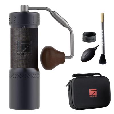Ручная кофемолка 1Zpresso Easy to Stainless Steel с внешней регулировкой J-Ultra, серая, чистая, складная, лезвия,