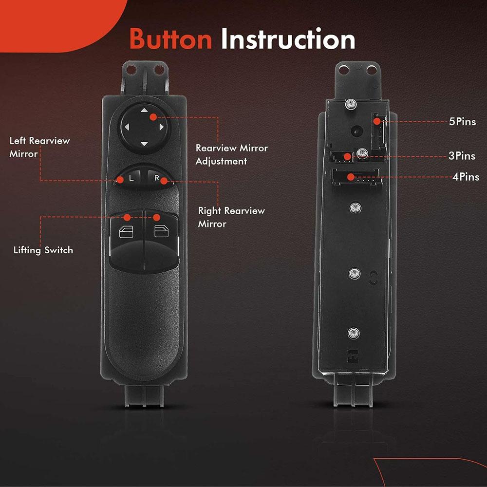 1 шт. переключатель стеклоподъемника автомобиля передняя сторона водителя для Mercedes-Benz Dodge 68042382AA