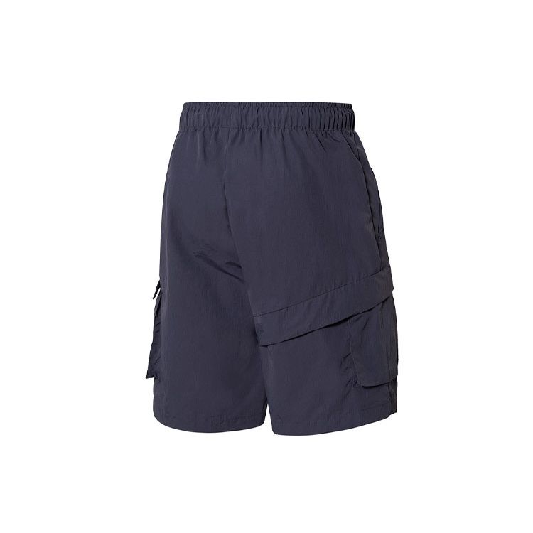 Li Ning Sports Fashion Series Тканые спортивные повседневные шорты мужские шорты темно-фиолетового серого цвета AKSR527-3