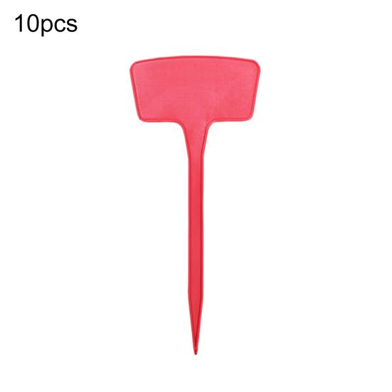 10 шт./компл. этикетки для растений, водонепроницаемые вставки, дизайн, однотонные Т-образные пластиковые бирки для растений для садоводства