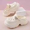 Thick-soled Hole Shoes Women's Summer Outer Wear Heightening Non-slip Bag Head Drag EVA Breathable Non-smelly Feet Wear-resistant Beach Slippers