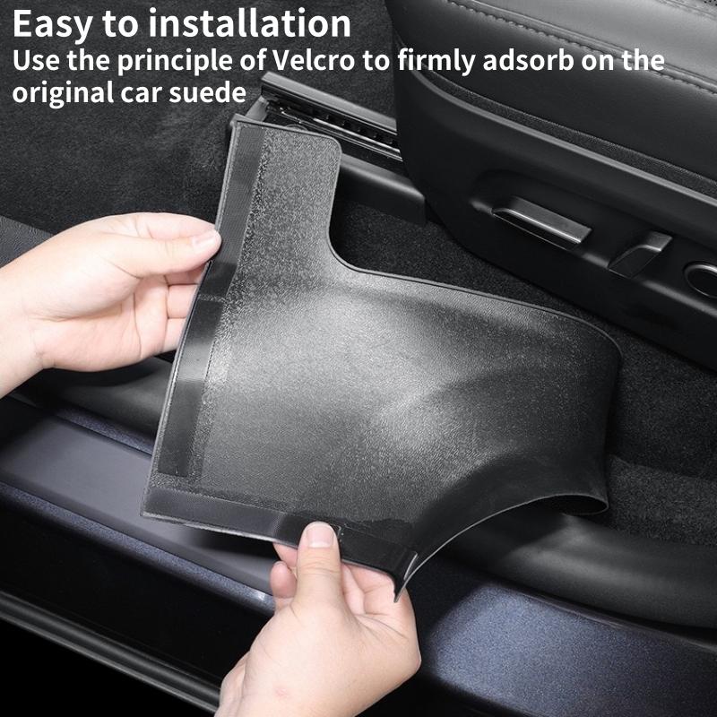 For Tesla Model Y Juniper / Launch 2025 Door Sill Strip Guard TPE Front & Rear Door Threshold Anti-Kick Pad Interior Accessories