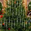 5/12Pcs Acrylic Christmas Hanging Pendants Transparent Xmas Tree Embellishment  for Christmas