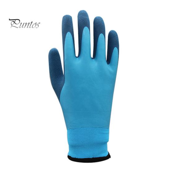 1 пара зимних рабочих перчаток, теплая плюшевая подкладка, противоскользящие водонепроницаемые перчатки для защиты рук, работа по дому, работа во дворе, садоводство, латексные перчатки