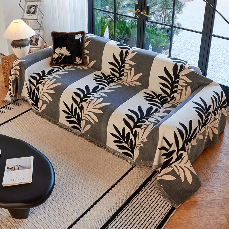 Funda Sofa Home Синель Гавайи Лист Цвет Блок Диван Коврик Пледы Всесезонный Кемпинг Пикник Диван Чехол