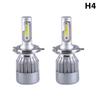 2Pcs C6 H1/H4/H7 Car LED Headlight Bulb 6000K Super Bright Light Driving Lamp