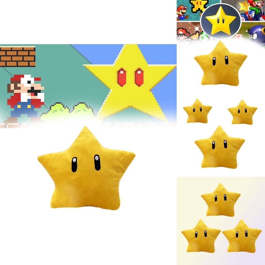 Плюшевая игрушка Супер Марио Желтая Звезда 30 см Короткошерстная Фигурка