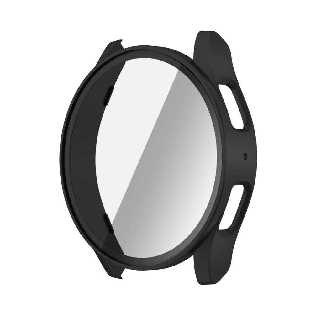 Закаленное Стекло+ Чехол-Бампер из Поликарбоната для Samsung Galaxy Watch4 5 6 7 44мм 40мм Полное Покрытие Защитный Бампер Чехол Аксессуары для Galaxy Watch7