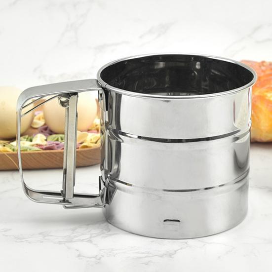 Ручное сито для муки из нержавеющей стали, простое в использовании, быстрое, удобное, антикоррозийное, креативное сито для муки для выпечки