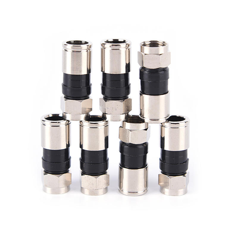 10 Pcs Rg6 F Type Compression 2.7Cm High Quality Snap Seal Plug Connector