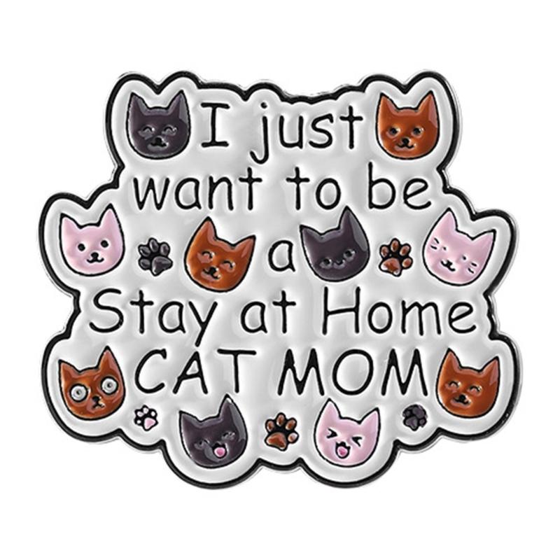 Оригинальные Буквенные Котятки Значки Стойкое Покрытие Легкие Износостойкие Значок-Булавка Украшение Для Повседневной Вечеринки