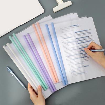 10 шт. прозрачные обложки для отчетов с выдвижной перекладиной, бумага формата A4/Letter, перфорация не требуется, утолщенная папка с дышлом