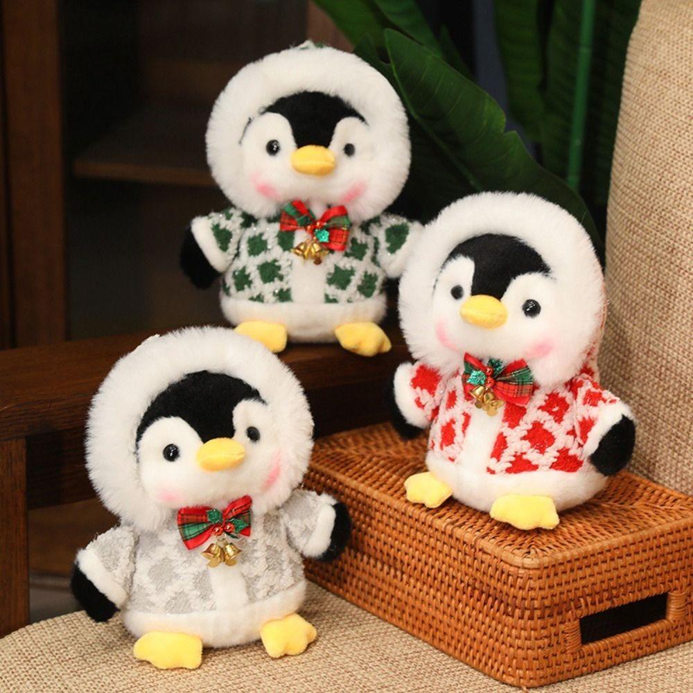 Fluffy Christmas Penguin Plush Toy PP Cotton Penguin Plush Doll  Decorate Present