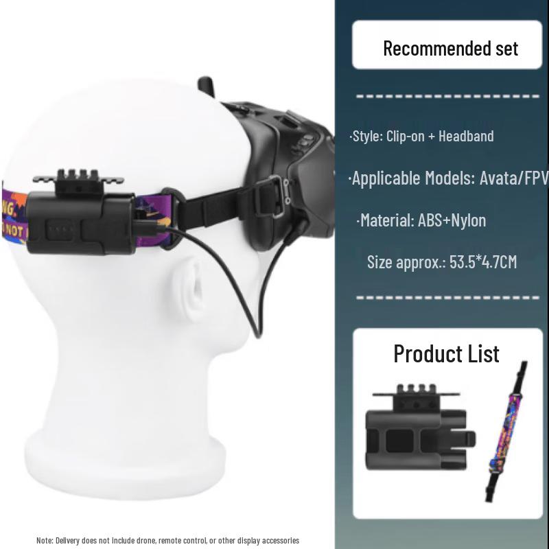FPV Goggles Headband Battery Mount