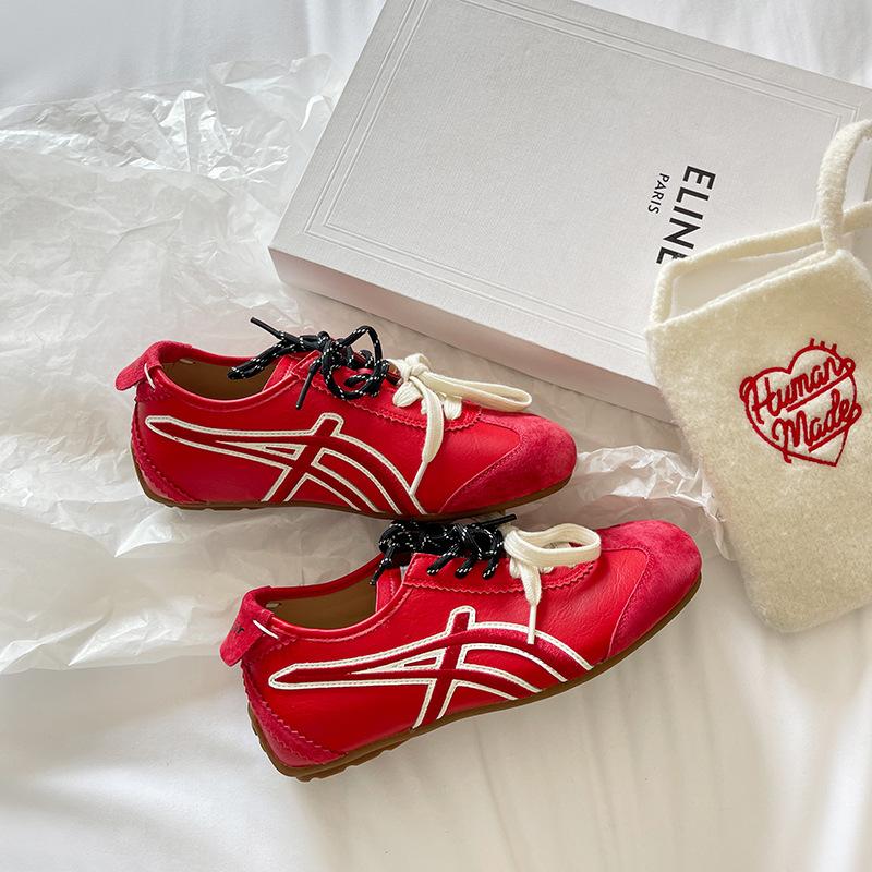 Миланские Путешествия~ Балетный Стиль Ретро Мандариновая Утка Спорт Досуг Немецкие Тренировочные Кроссовки Обувь Форреста Гампа Тонкая Подошва 2025 Осень Новинка