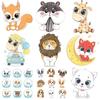 Animal Patch Thermo Patches On Clothes Cute Cartoon Thermal Applique For T-Shirt Sticker Iron On Transfer For Clothing Stickers
