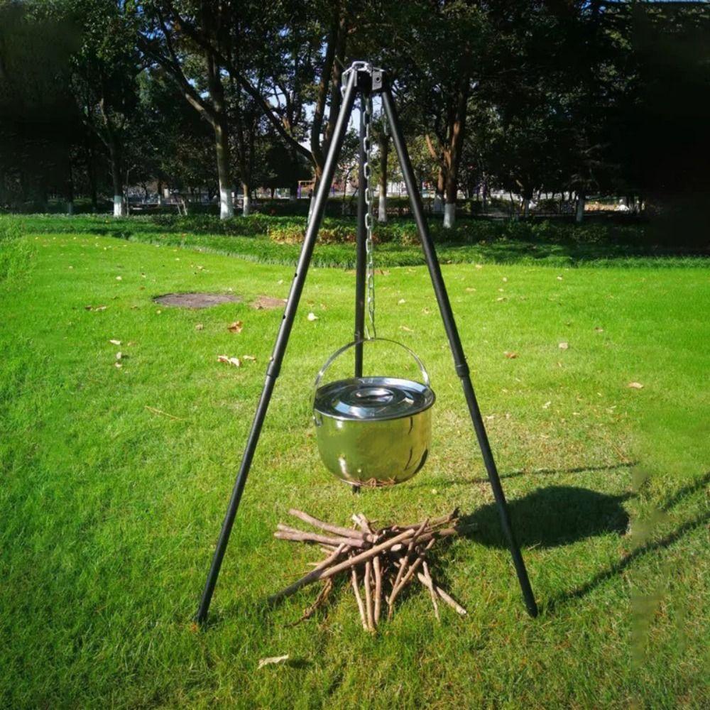 17-26cm Outdoor Camping Pot Stainless Steel Portable Single Pan Pot  Picnic