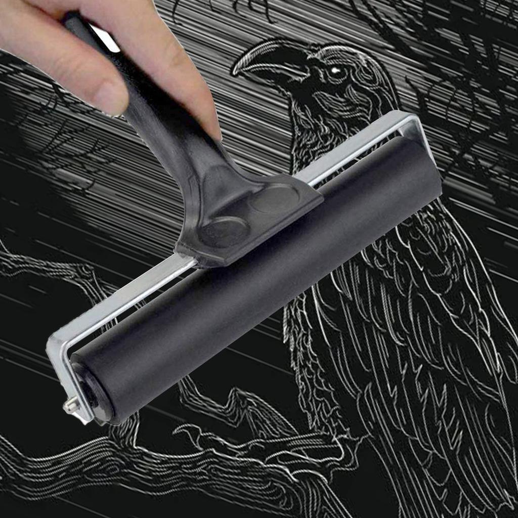 2шт валик Brayer 6см прочный резиновый ручной валик штамповочный инструмент для гравюры живопись ремесло