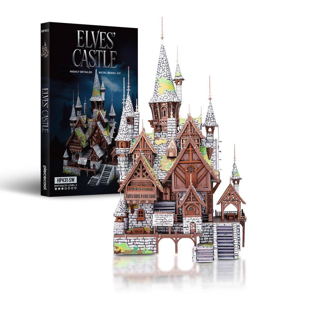 3D-пазл Piececool - Замок эльфов (Замок Духов) - Металл - Требуется сборка, Клей не нужен - Сложность: 3 звезды (Средний/Взрослый)