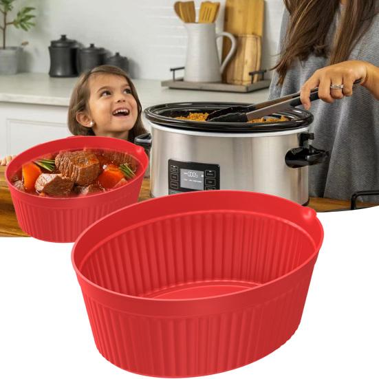 Подкладка для плиты, практичная многоразовая однотонная кастрюля 7QT 8QT с медленным отделением, кухонные аксессуары