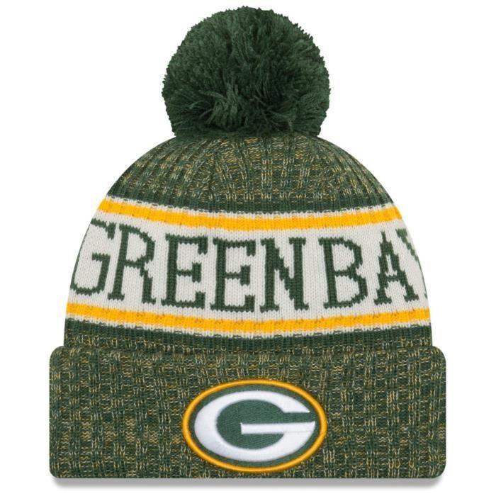 Chapeau D'hiver - New Era - NFL Sideline 2018 - Green Bay Packers - Doublure Polaire - 100% Acrylique