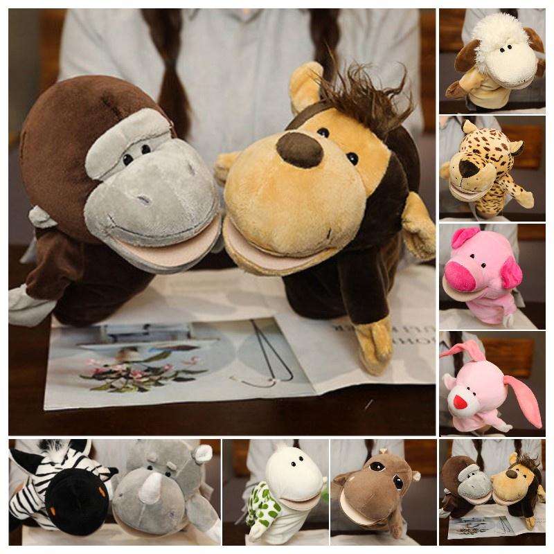 Набор пальчиковых кукол-животных для интерактивного рассказывания историй с волком, кроликом, обезьяной и крокодилом