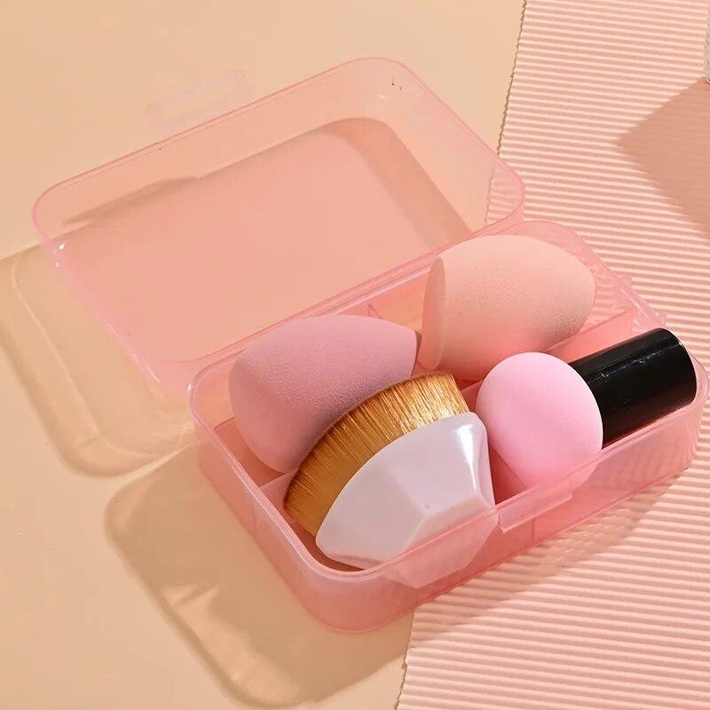 4Pcs Foundation Makeup Brushes Cosmetic Puff Set Soft Sponge Face Makeup Tool