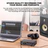 USB Audio Interface Sound Card RHM 2 In 2 Out Audio Interface Sound Board with 48V Phantom Power